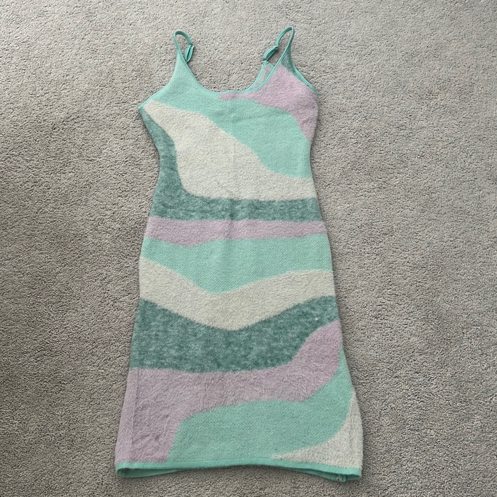 Fuzzy Dress with Cute Cut Out Back Details in a size Small….
